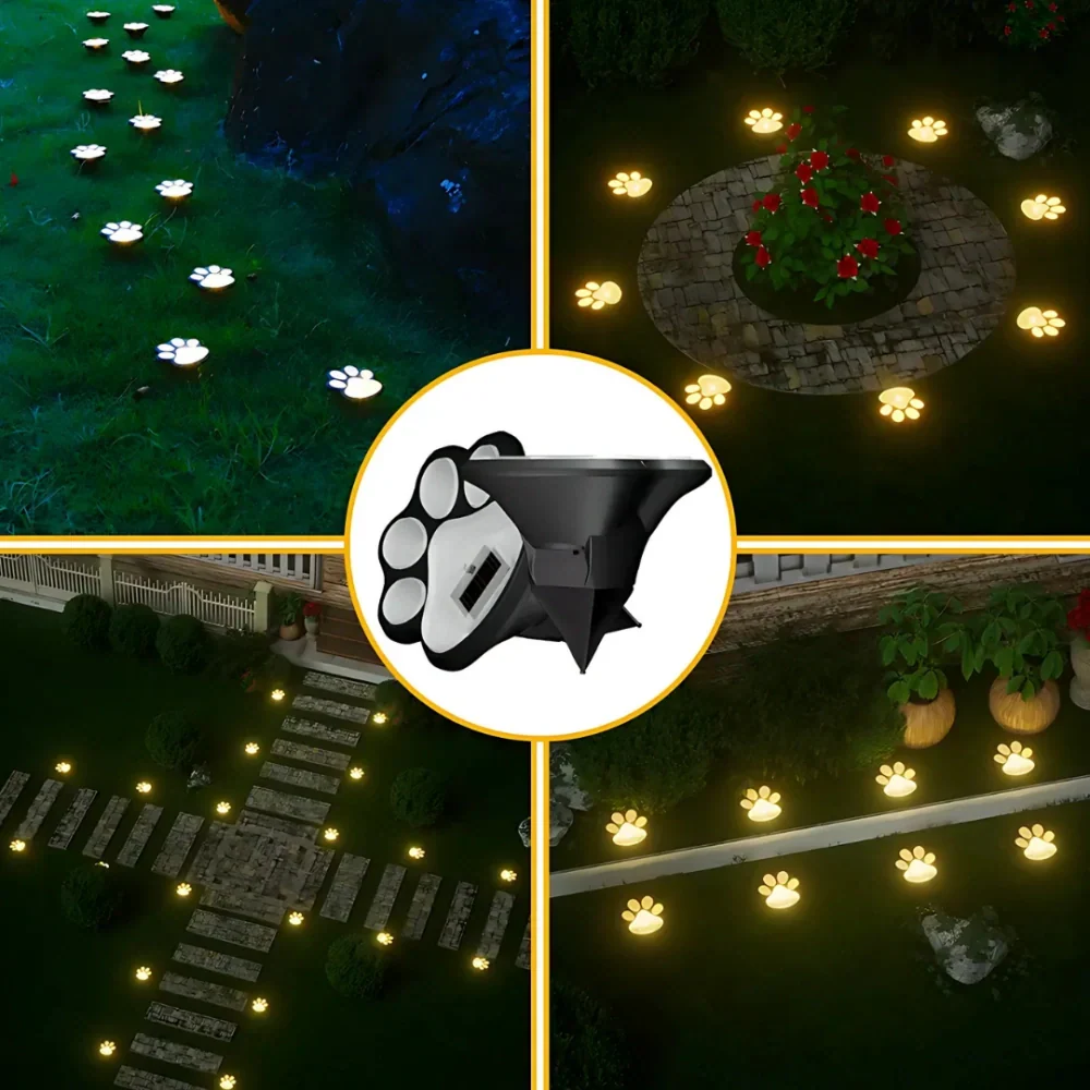 Solar Pootafdruk Lamp – Gezellige Tuinverlichting voor Dierenliefhebbers