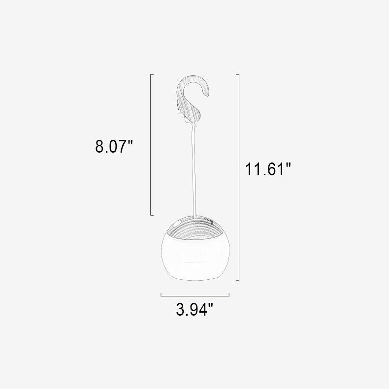 Draagbare USB LED Buitenlamp – Hanglamp met Haak en 12 Uur Brandtijd
