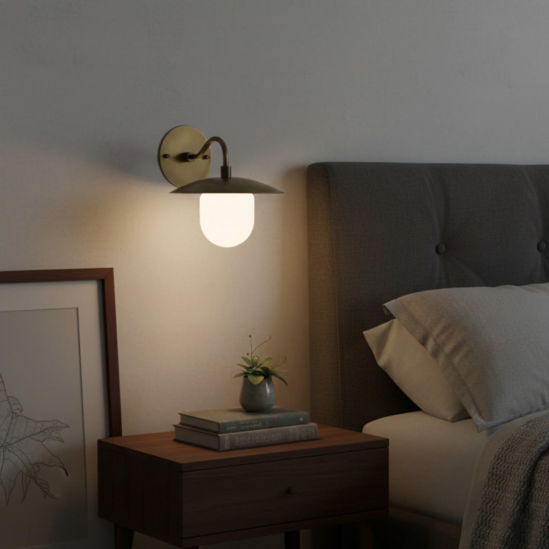 Modern Brass Wall Light
