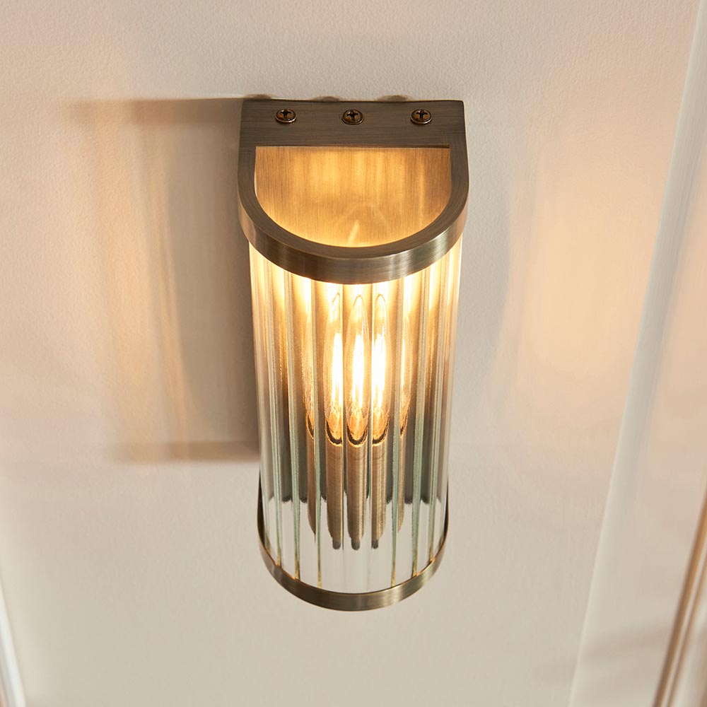 Ridgeton Ribbed Glass Wall Light