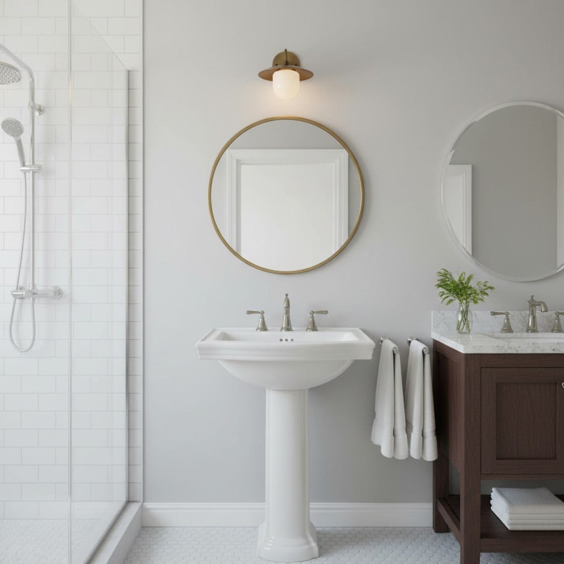 Modern Brass Wall Light