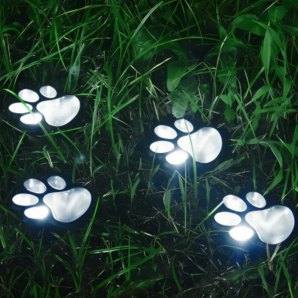 Solar Pootafdruk Lamp – Gezellige Tuinverlichting voor Dierenliefhebbers