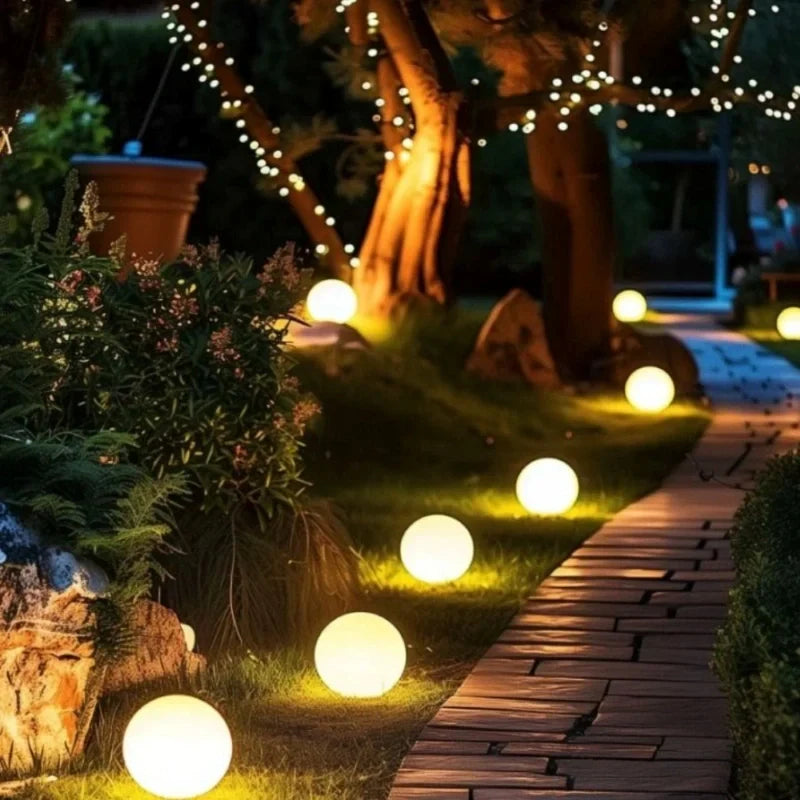 Bolvormige LED Tuinlamp voor Buiten met 16 Kleuren & Afstandsbediening