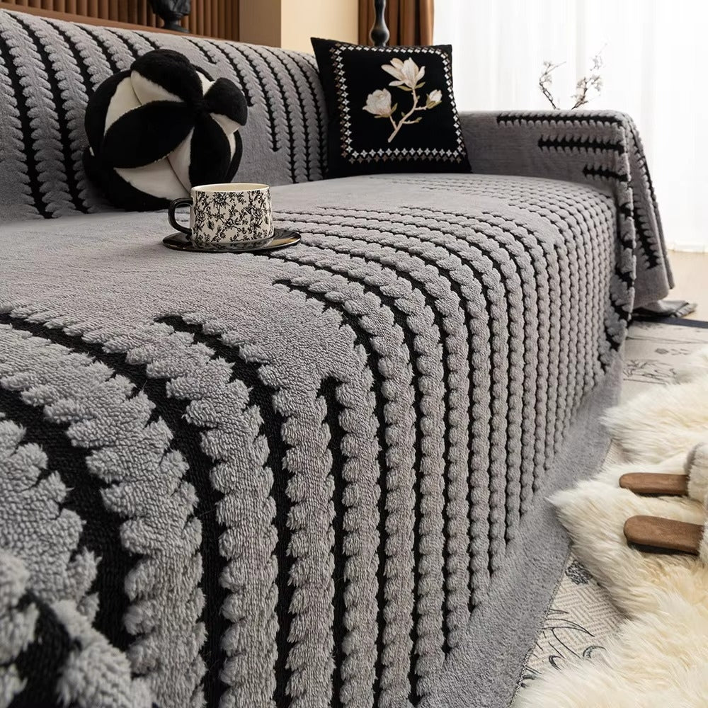 Heritage Plush Tufted Couch Cover
