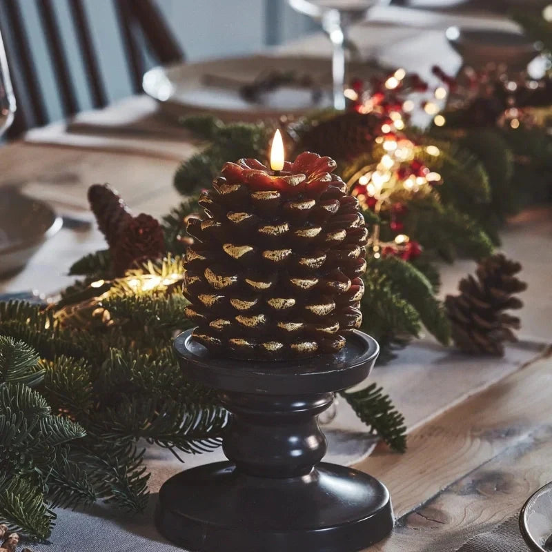 LED Pinecone Candles (Set of 2)