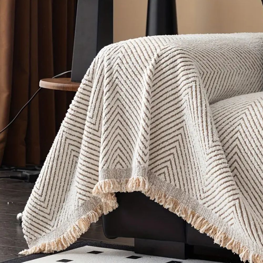 Stripe Herringbone Couch Cover