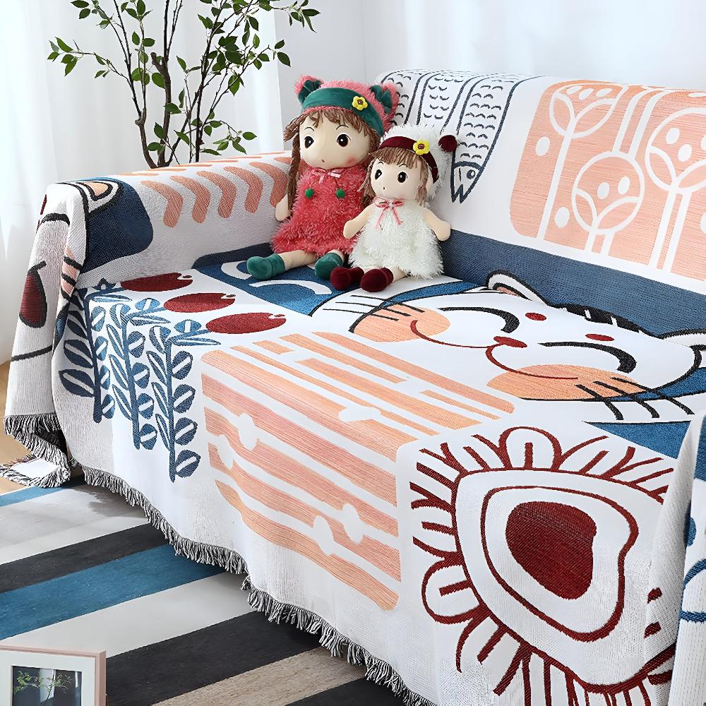 Tassel Tide All-Season Couch Cover