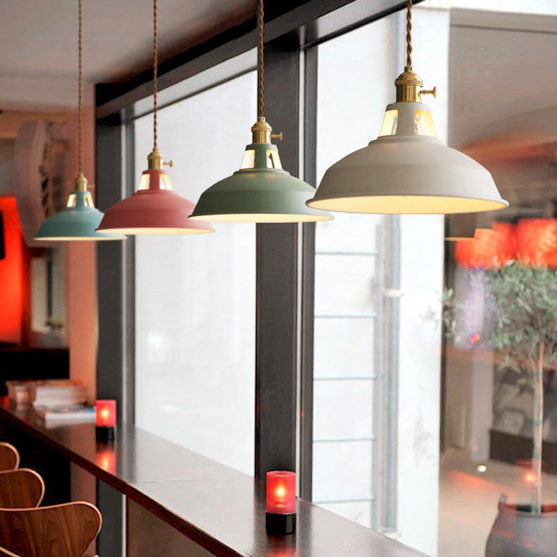 Barn Shade Pendant Light | Industrial Coloured Metal