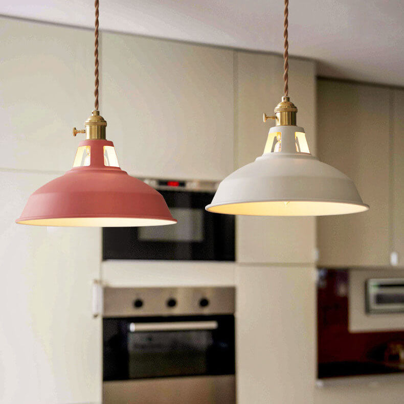 Barn Shade Pendant Light | Industrial Coloured Metal