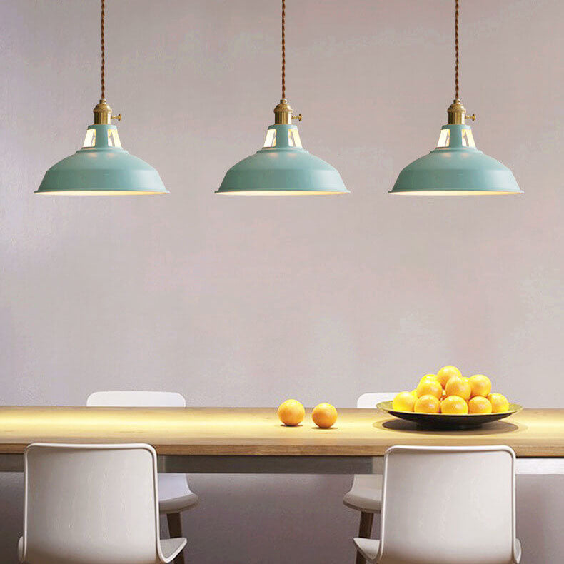 Barn Shade Pendant Light | Industrial Coloured Metal