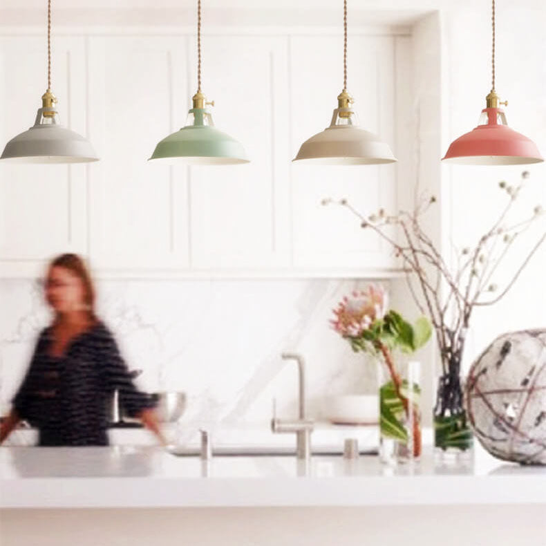 Barn Shade Pendant Light | Industrial Coloured Metal