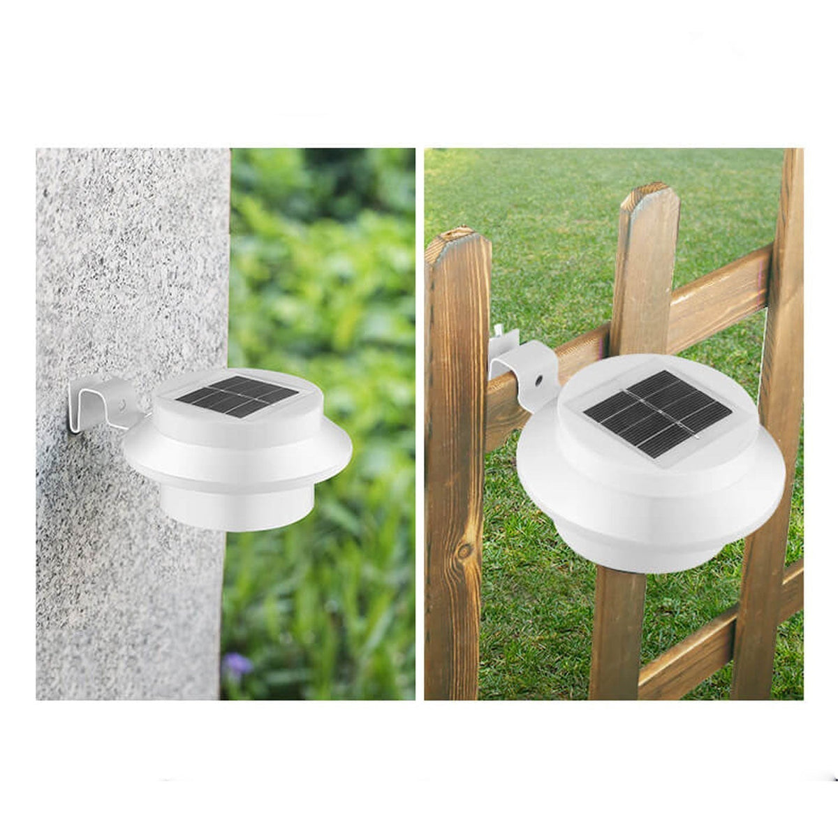 Industriële Solar Wandlamp – Zwart/Wit – Weerbestendig Buitenlicht