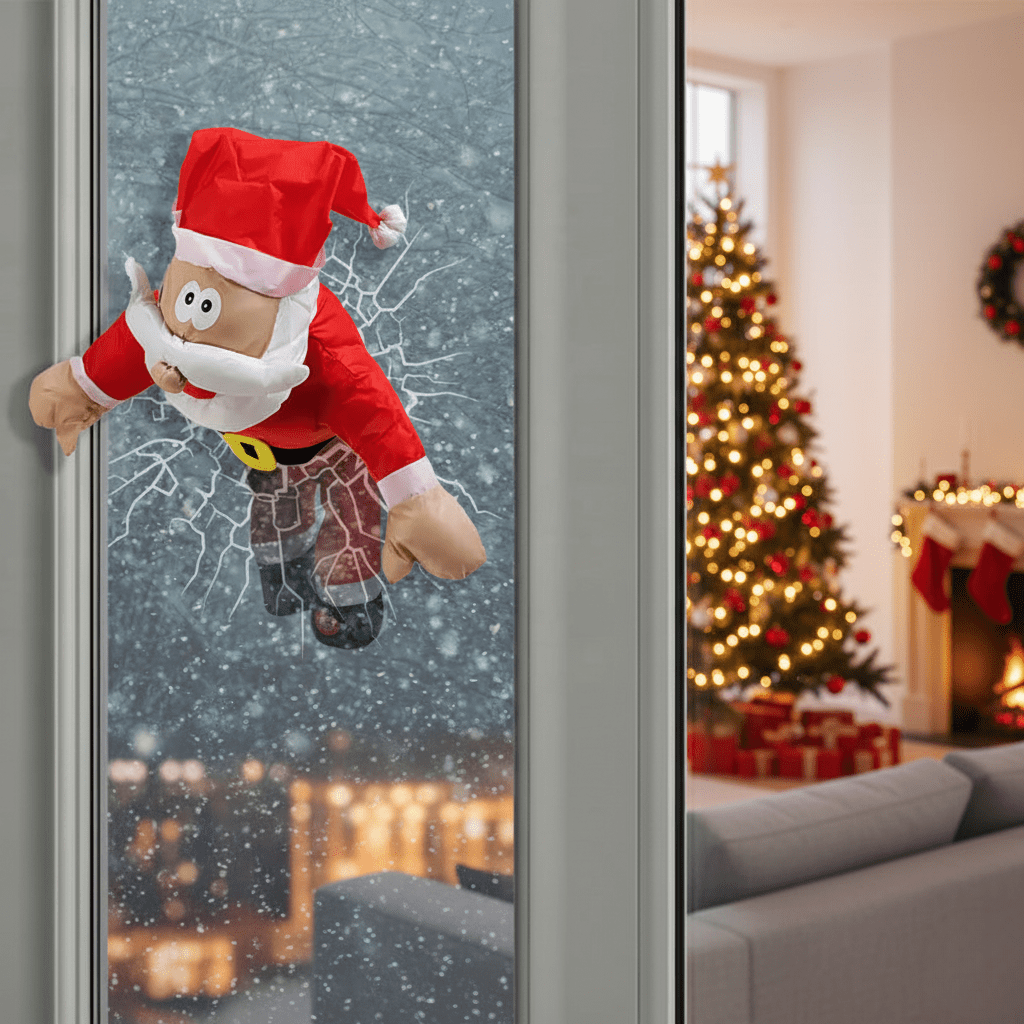 Sound-Activated Christmas Window Crash Decoration