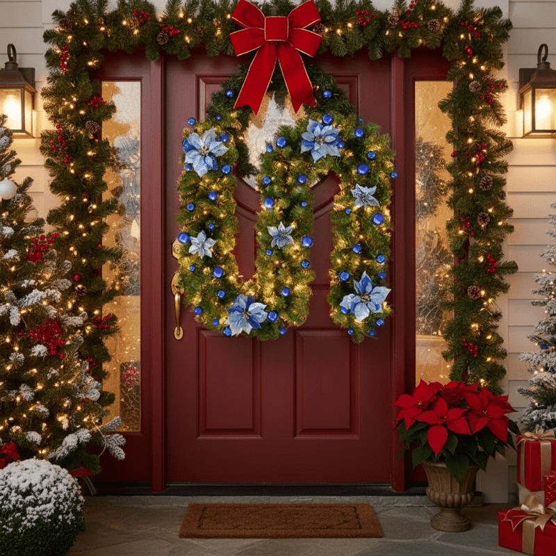 Illuminated Rattan Christmas Garland