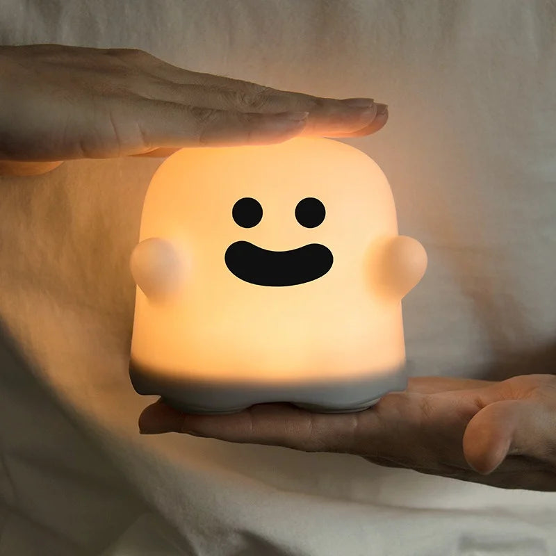 Night Light LED Rechargeable Ghost Design Timer Function