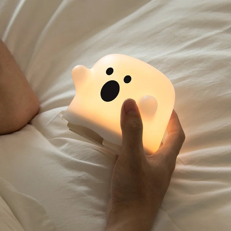 Night Light LED Rechargeable Ghost Design Timer Function