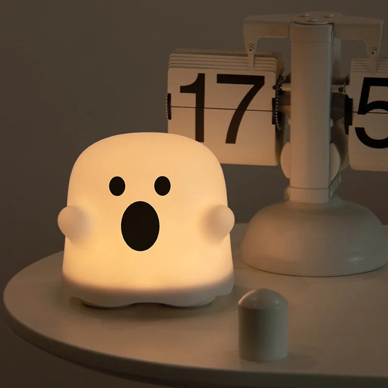 Night Light LED Rechargeable Ghost Design Timer Function