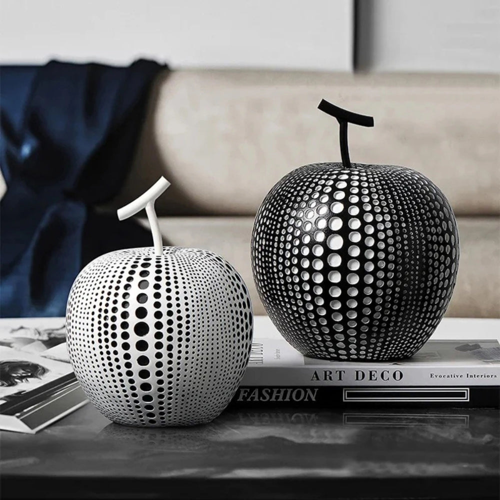 Luxurious Polka Dot Apple Sculpture