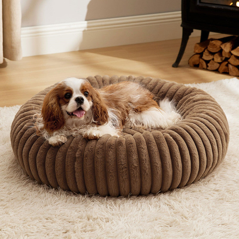 Floral Checkerboard Snuggle Pet Bed