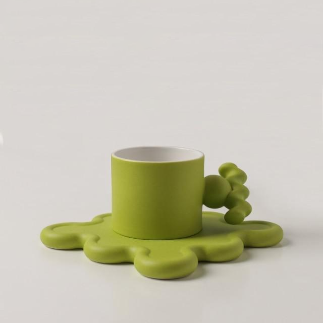 Oversized Zig Ceramic Cup & Plate