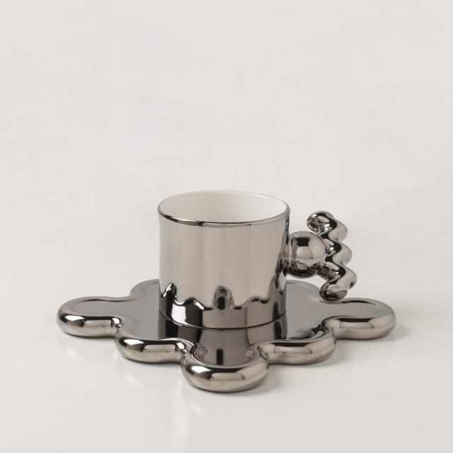 Oversized Zig Ceramic Cup & Plate