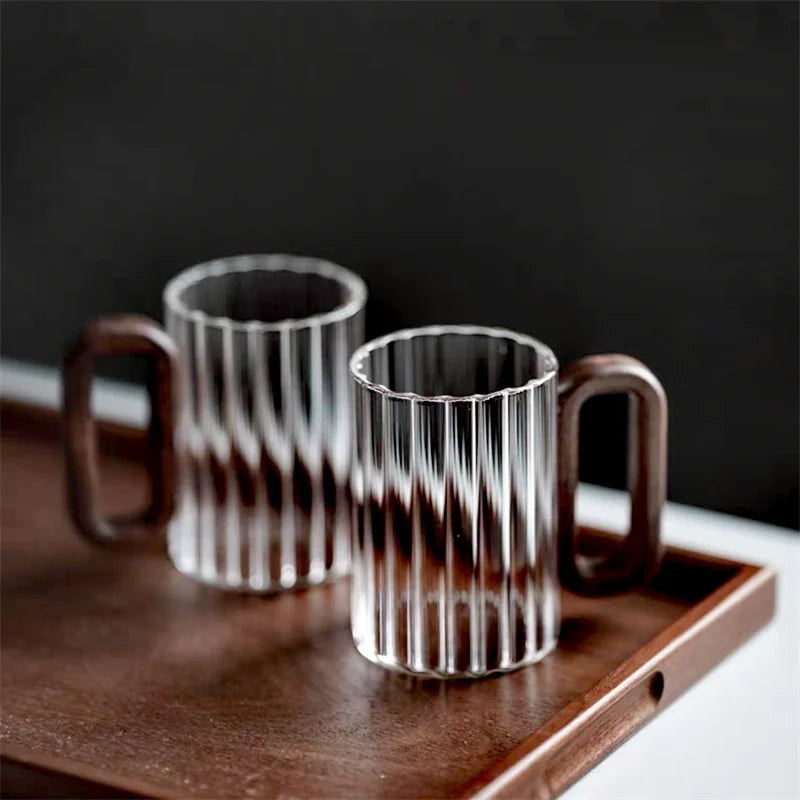 Walnut Loop Glass Coffee Mug