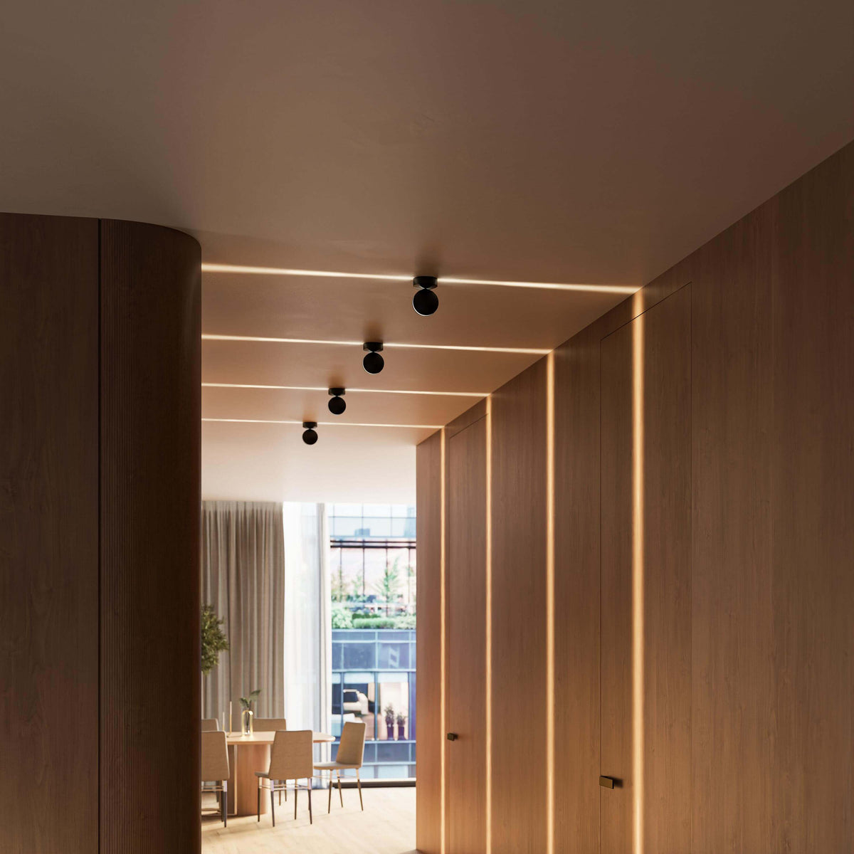 Spectra White Aluminium Ceiling Light