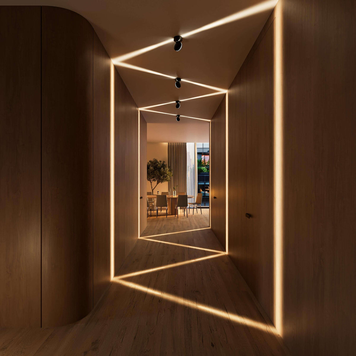 Spectra White Aluminium Ceiling Light