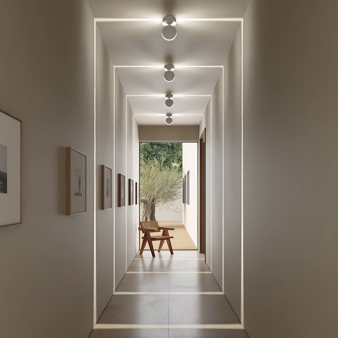 Spectra White Aluminium Ceiling Light