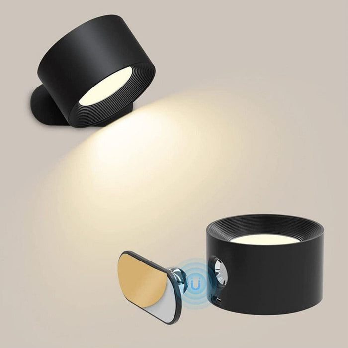 Wireless Dimmable Wall Lamp – 360° Rotatable, Battery Operated Wall Sconce with Adjustable Brightness and Color Temperature