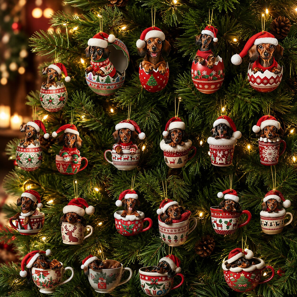Dachshund Christmas Advent Calendar 2026 with 24 Doors