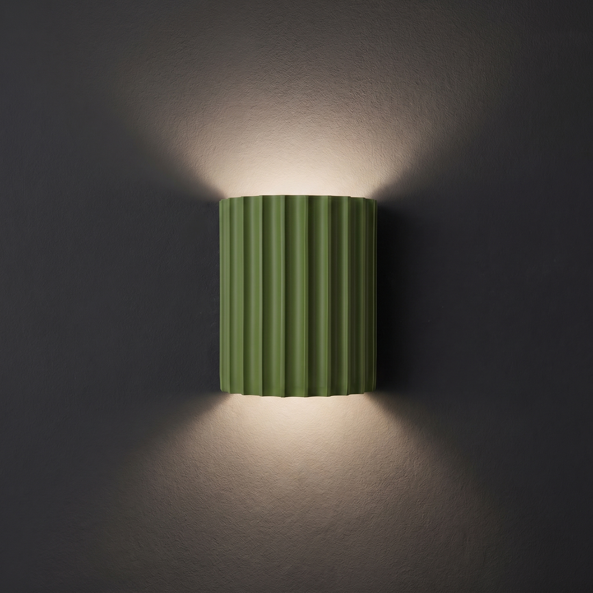Ribbed Cylinder Wall Light