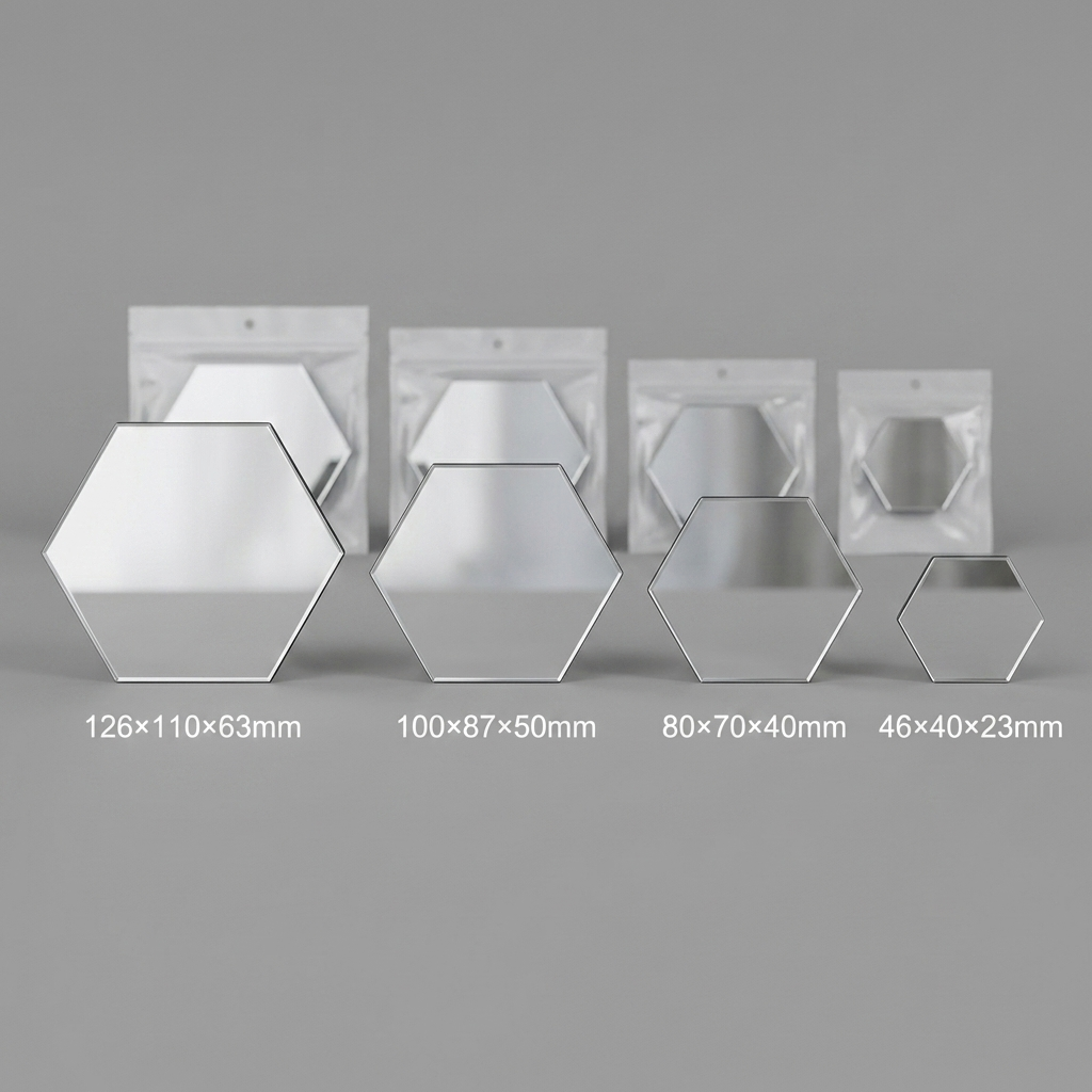 12pcs 3D Hexagon Mirror Wall Sticker