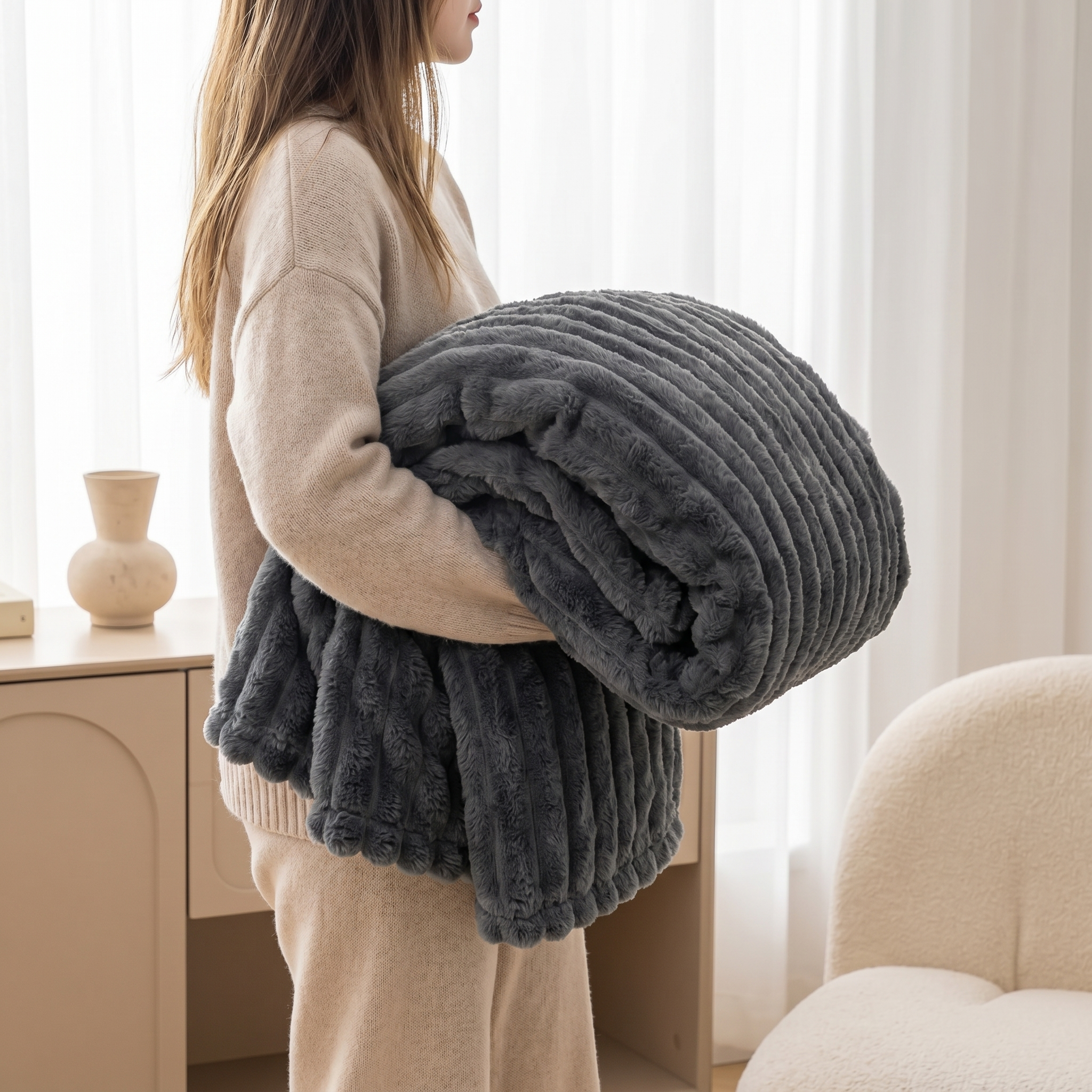 Plush Fleece Throw Blanket