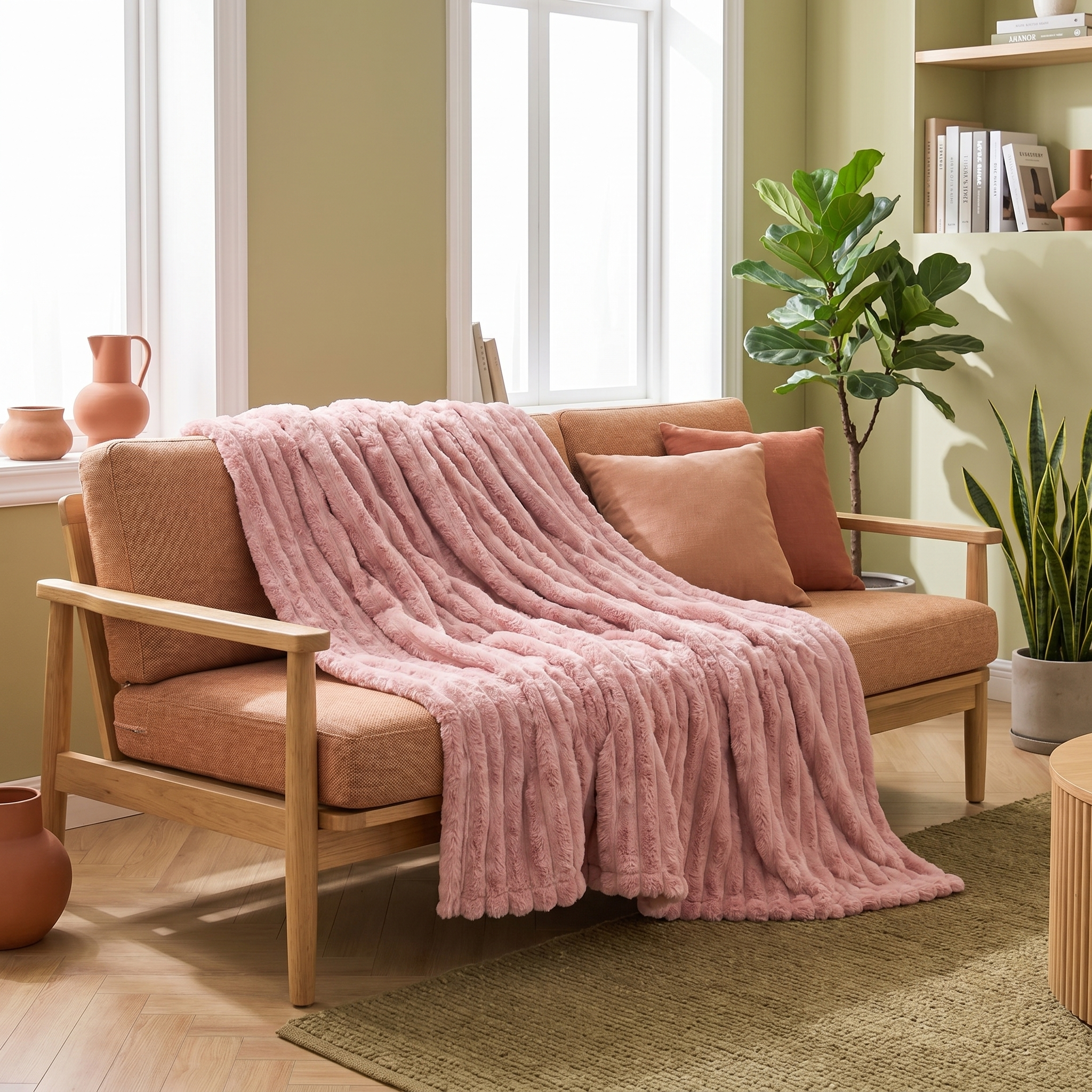 Plush Fleece Throw Blanket