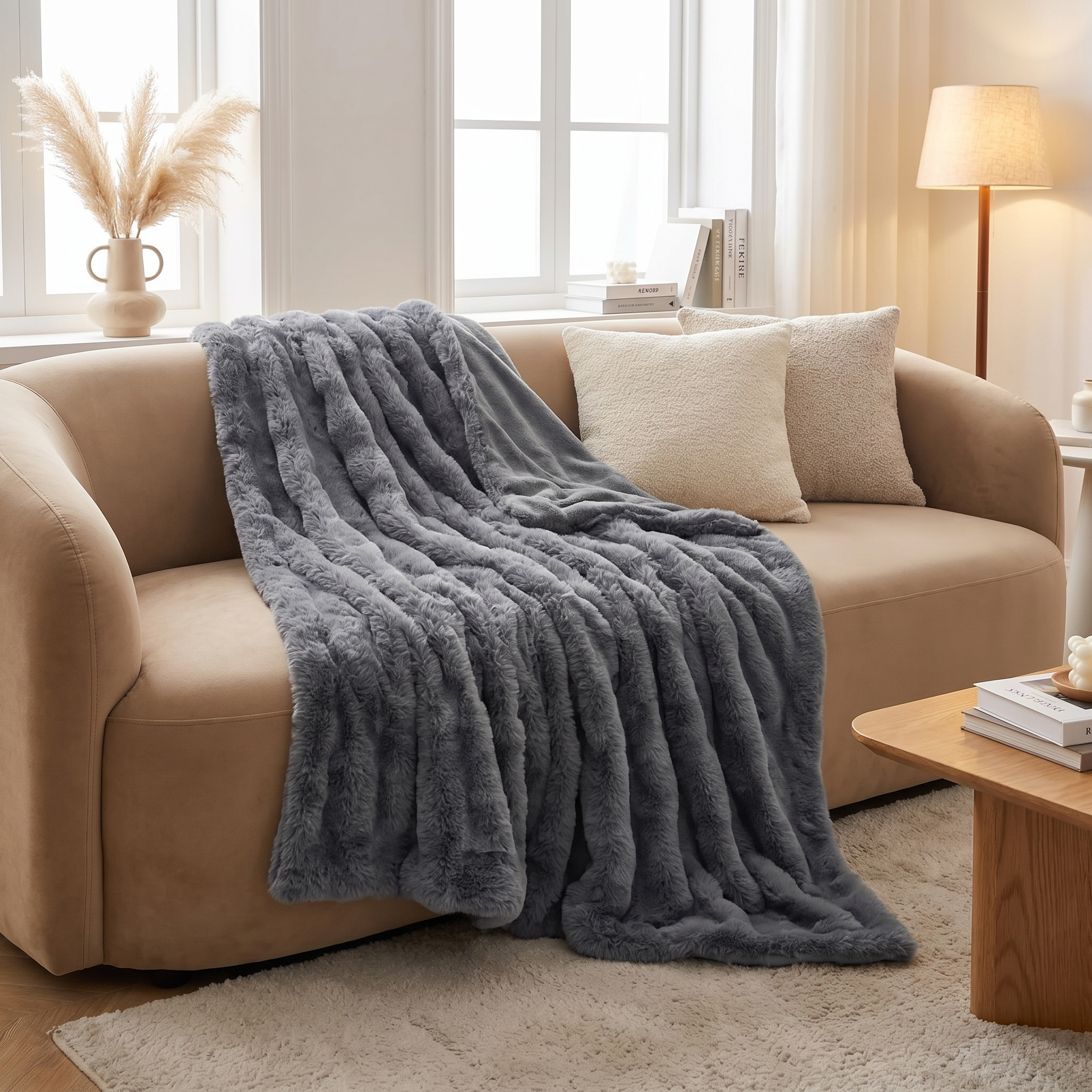Fluffy Teddy Throw Blanket