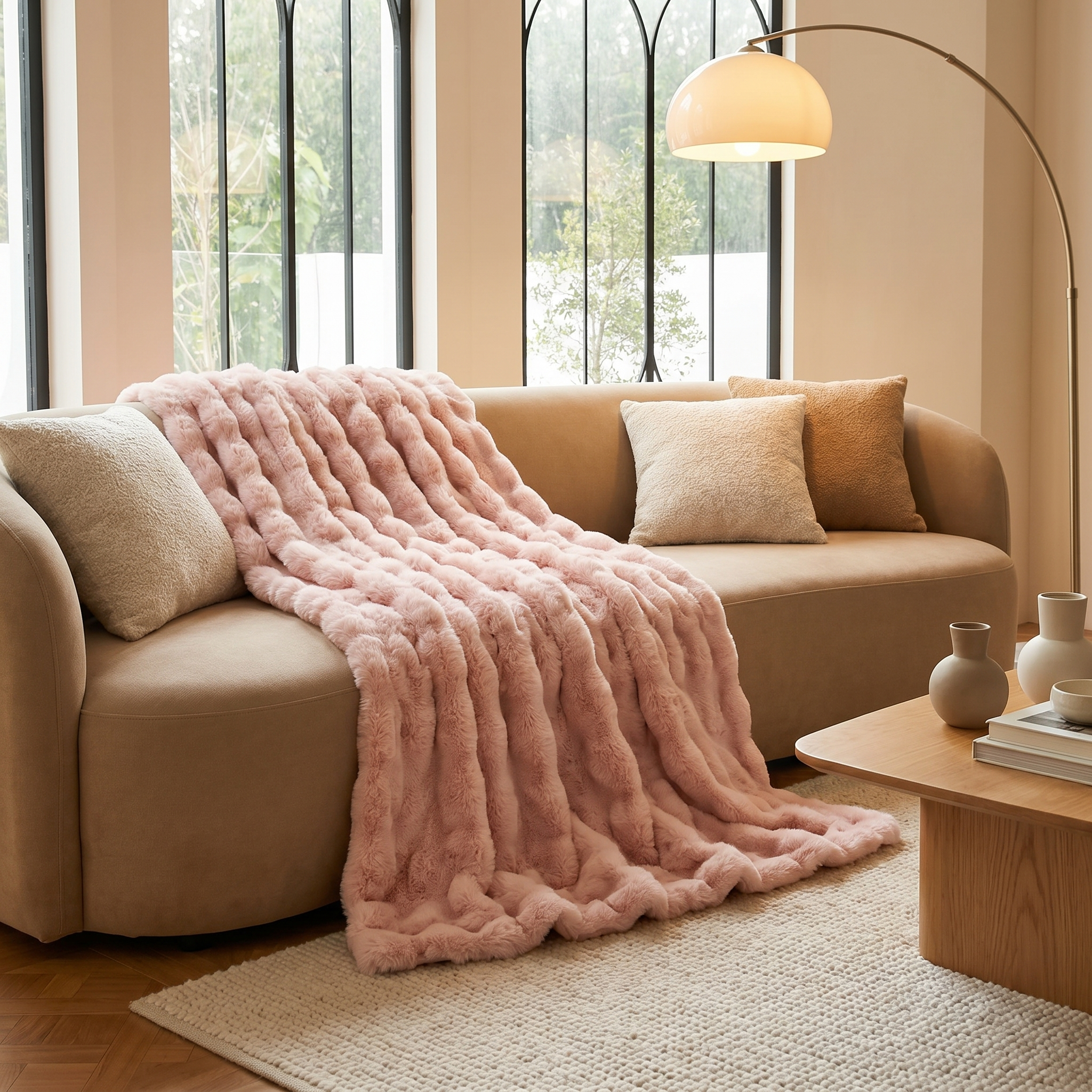 Fluffy Teddy Throw Blanket