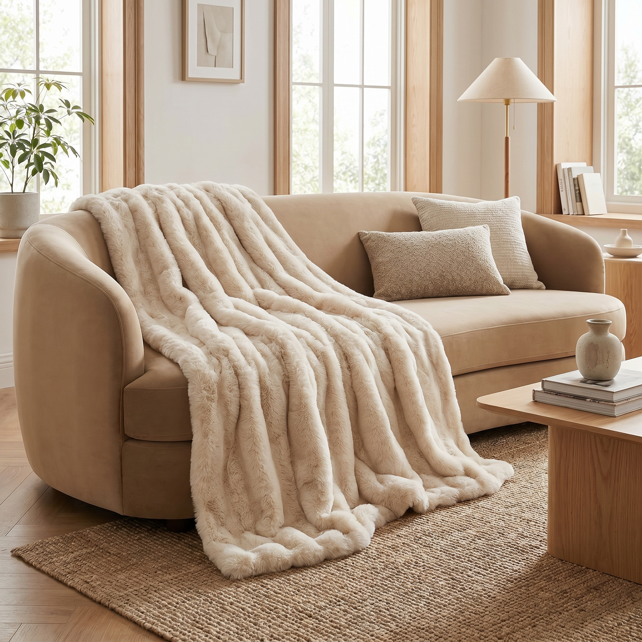 Fluffy Teddy Throw Blanket