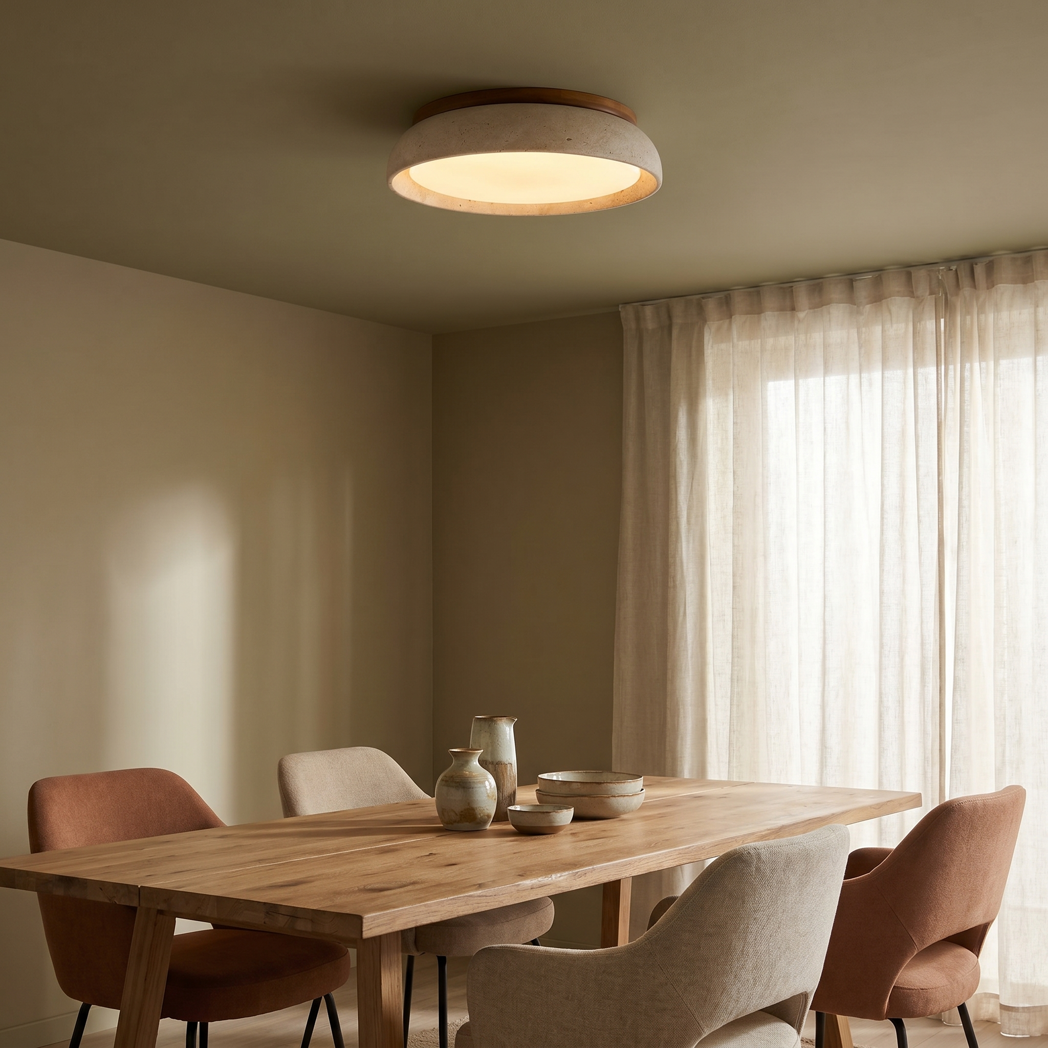 Piedra Travertine Ceiling Light