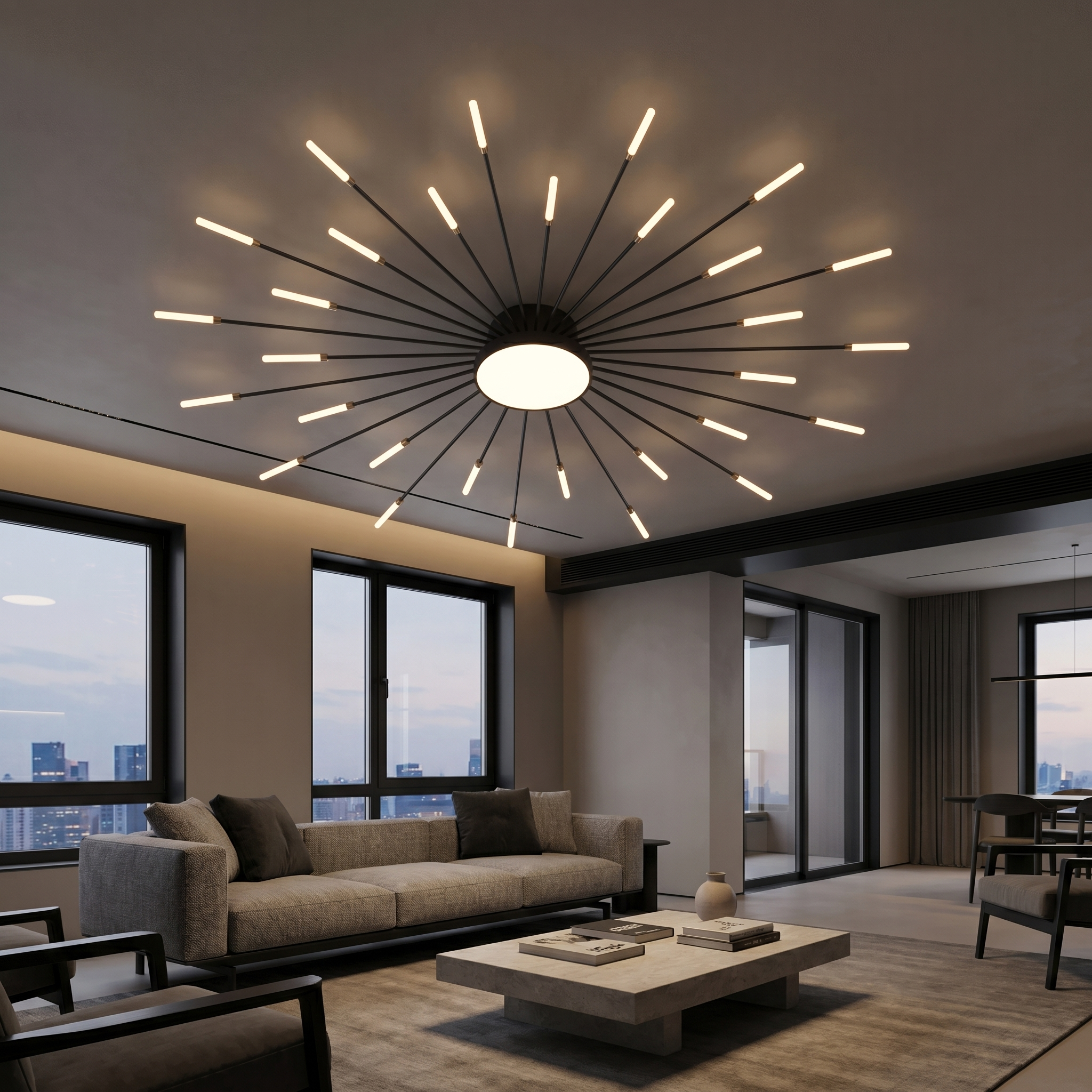 Wesley Fireworks Ceiling Light