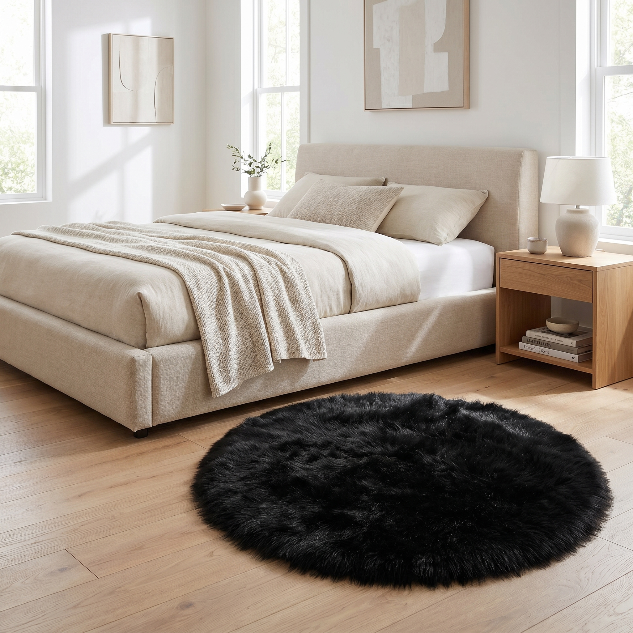 Soft Plush Area Rug Non-Slip Rubber Backed Velvet