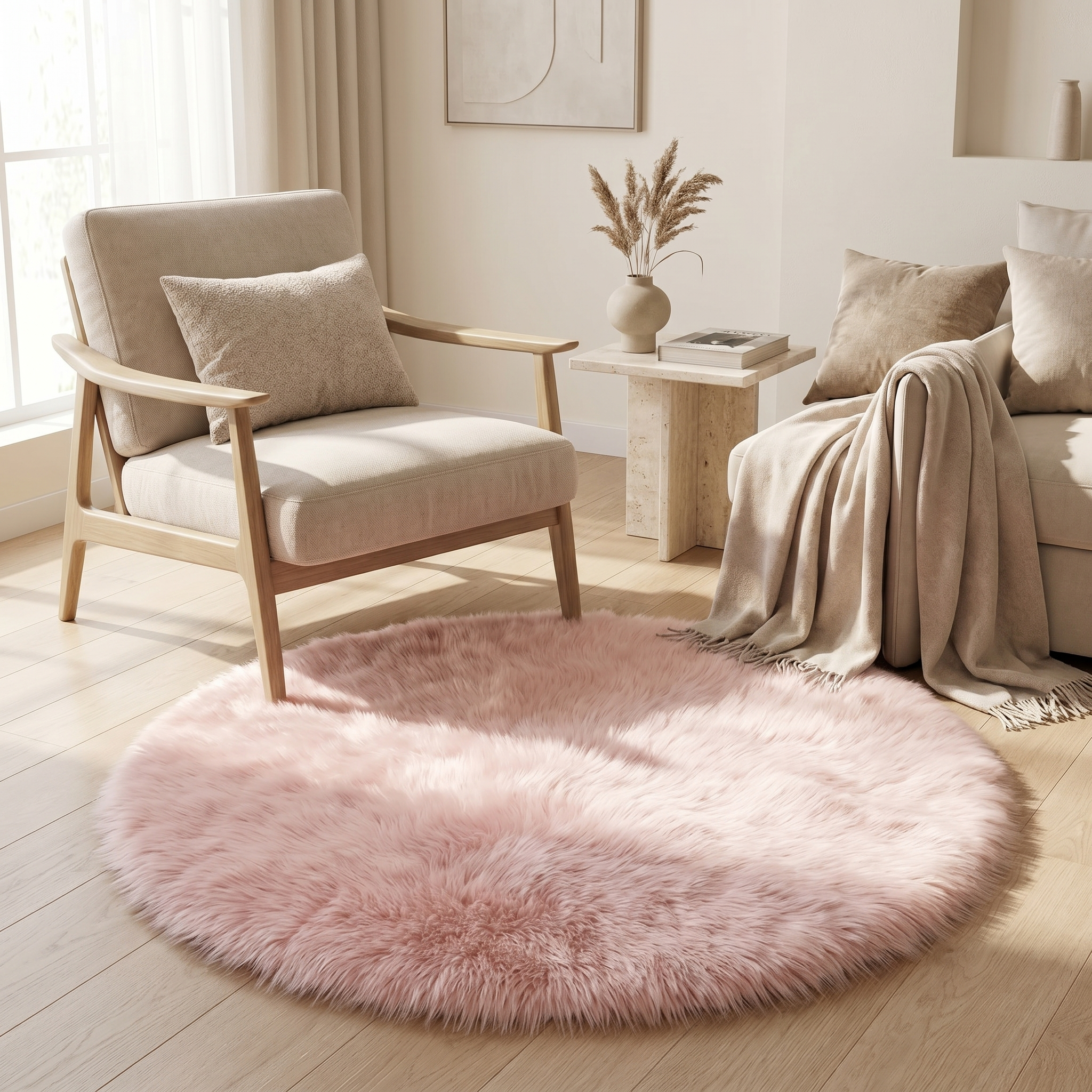 Soft Plush Area Rug Non-Slip Rubber Backed Velvet