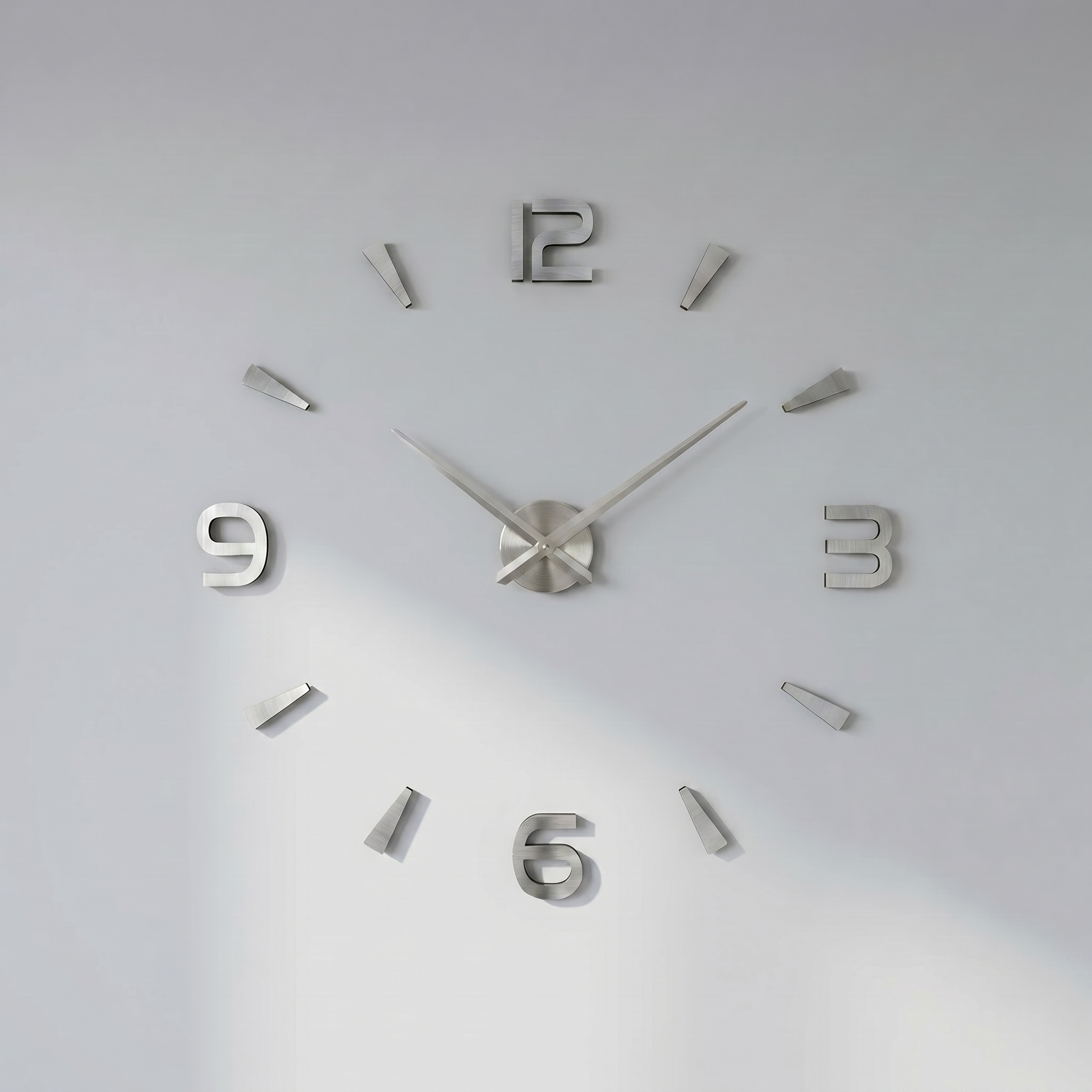 DIY Large Wall Clock Decor with Foam Numbers and Template - 90cm Modern Design