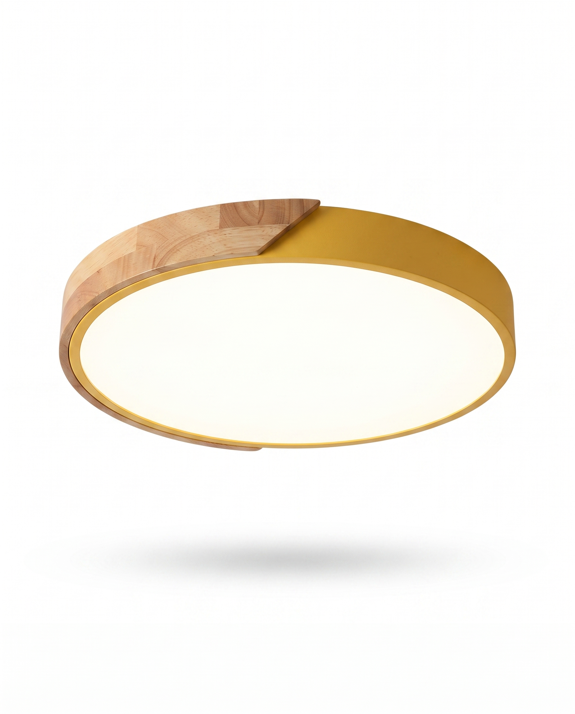Scandinavian Wooden LED Ceiling Light Fixture – Modern Flush Mount Design for Cozy Ambiance