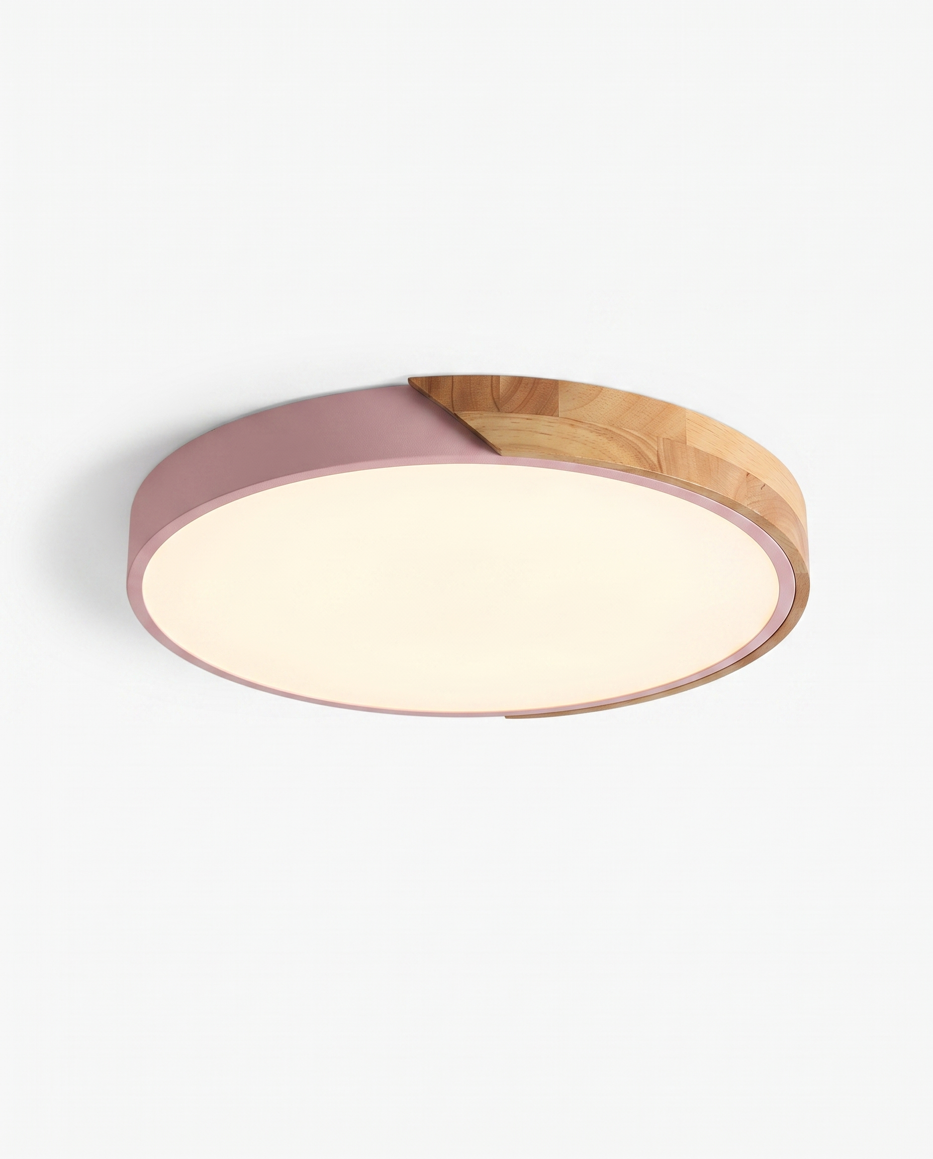 Scandinavian Wooden LED Ceiling Light Fixture – Modern Flush Mount Design for Cozy Ambiance