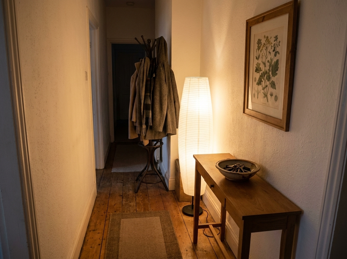 Rice Paper Floor Lamp 137 cm | Cotton Paper Column, 2 Light | Tri Colour Nordic Standing Lamp for Living Room and Bedroom