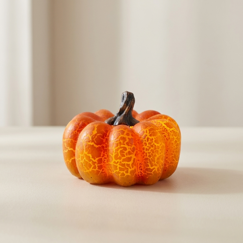 LED Candle Light Pumpkin Decor Resin Halloween Lantern