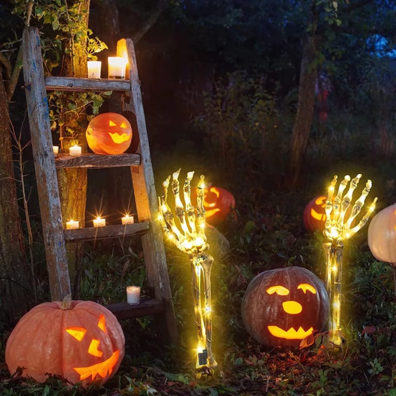Solar Skeleton Hand Lights Outdoor Halloween Garden Decoration