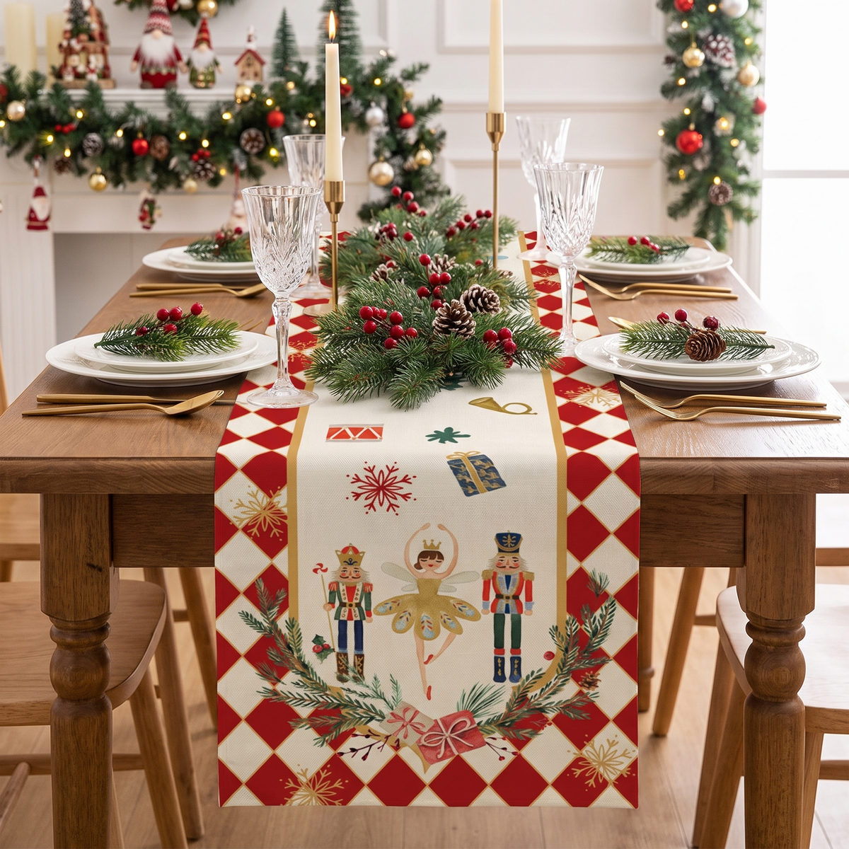 Ballerina Christmas Table Runner