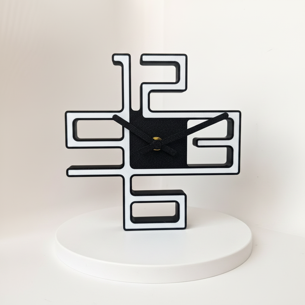 Design Clock Black/White